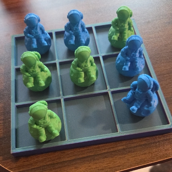 Hand Crafted Other - 3-D Printed Blue and Green Tic-Tac-Moonbeam Set